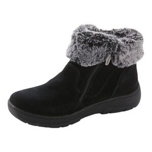 Khombu Jessica Side Zip Booties With Faux Fur Trim Woman’s Size 7M